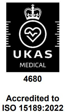 UKAS Medical 4680, accredited to ISO 15189:2022
