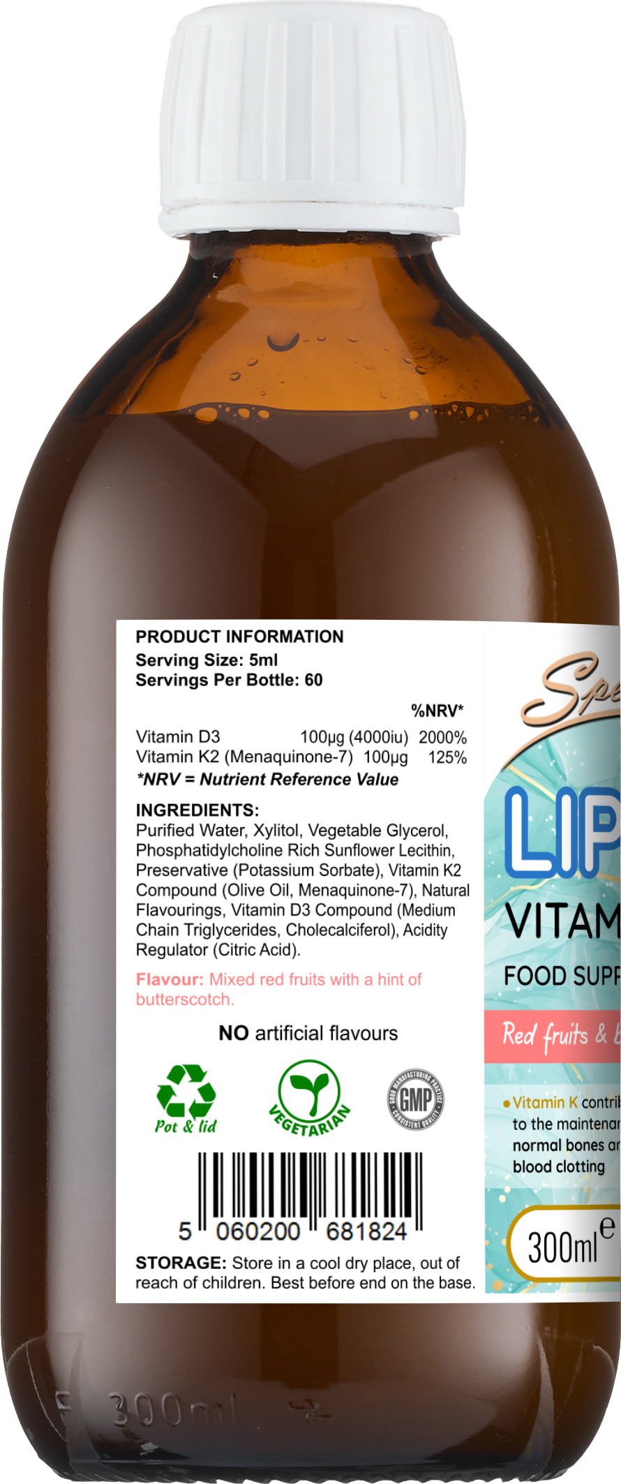 LIPOSOMAL Vitamins D3 + K2 - Image 3