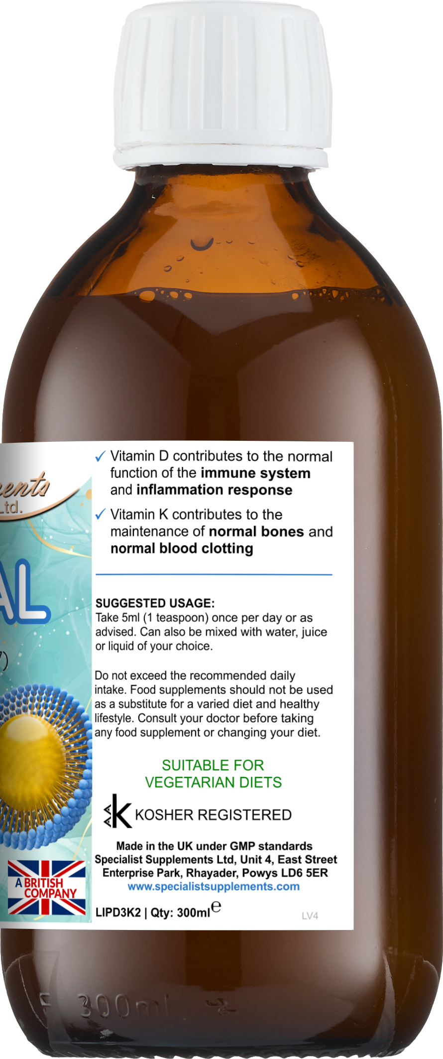 LIPOSOMAL Vitamins D3 + K2 - Image 2